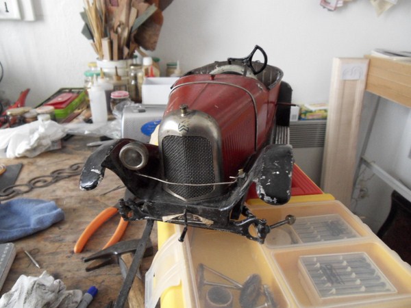 1 Roue tôle de 65mm pour Jouet Citroen au 1/10eme Trèfle 5hp